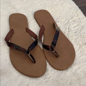 Brown Flip Flop Sandals, size 7-8
